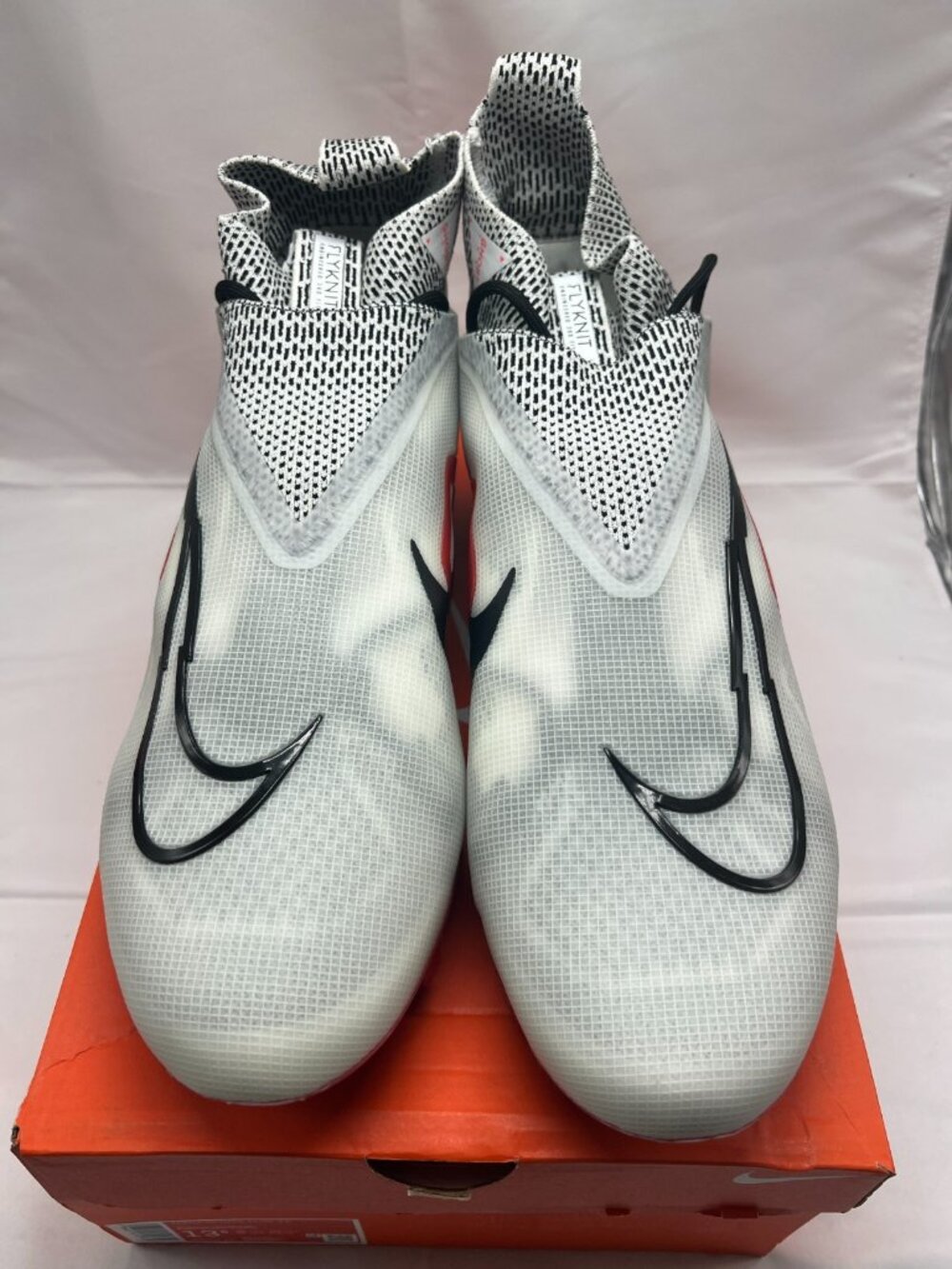 NEW Nike Men's Alpha Menace Elite 3 White Black Red Football Cleats DM1792-105